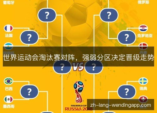 世界运动会淘汰赛对阵，强弱分区决定晋级走势
